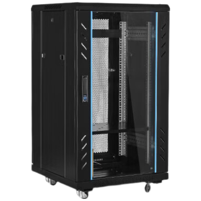 晋舰网络机柜机房服务器机柜监控机柜玻璃门机柜18U TD款600*800*1000