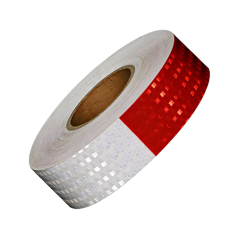 晨以橙 警示贴反光贴 红白竖纹5cm*3m 卷