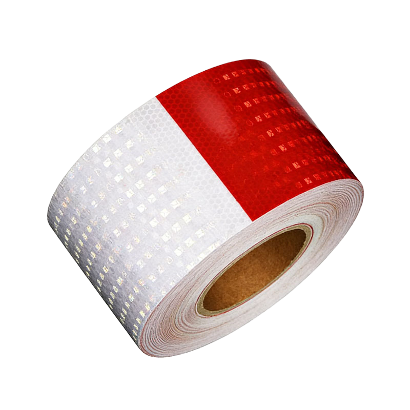 晨以橙 警示贴反光贴 红白竖纹10cm*3m 卷