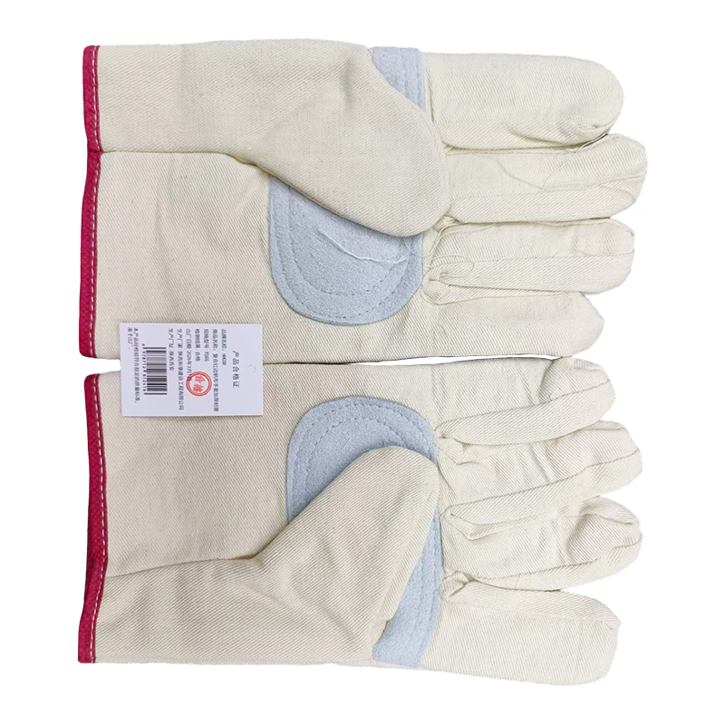 复合红边帆布手套加厚耐磨