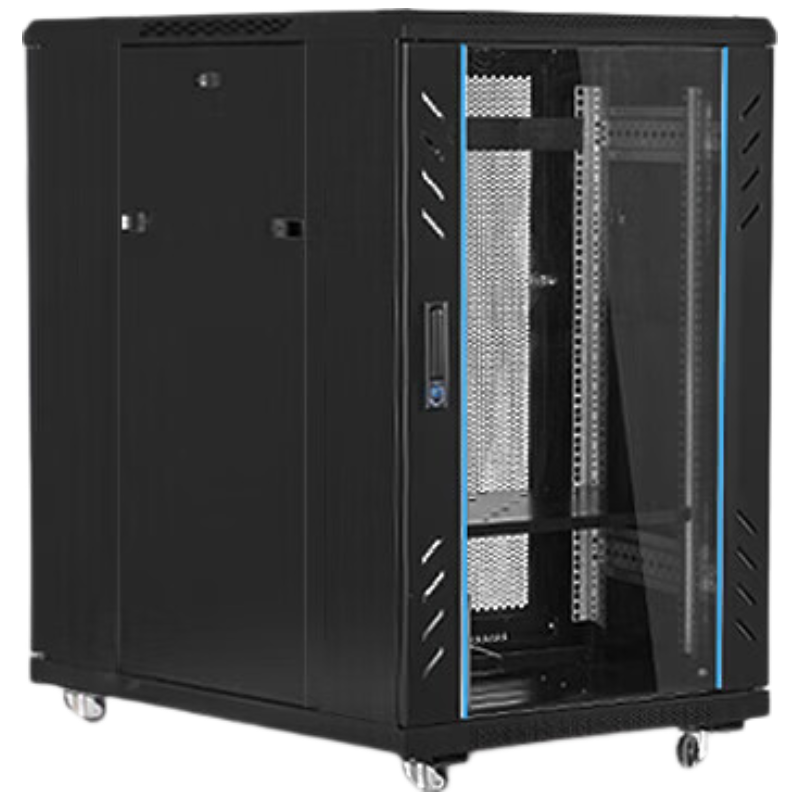 晋舰网络机柜机房服务器机柜监控机柜玻璃门机柜18UTD款600*1000*1000