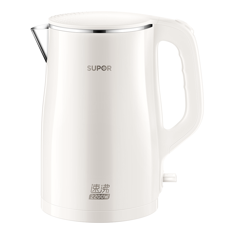 苏泊尔(SUPOR)电水壶烧水壶2200W大功率 速沸热水壶 双层防烫 1.5L电热水壶 SW-15T80S