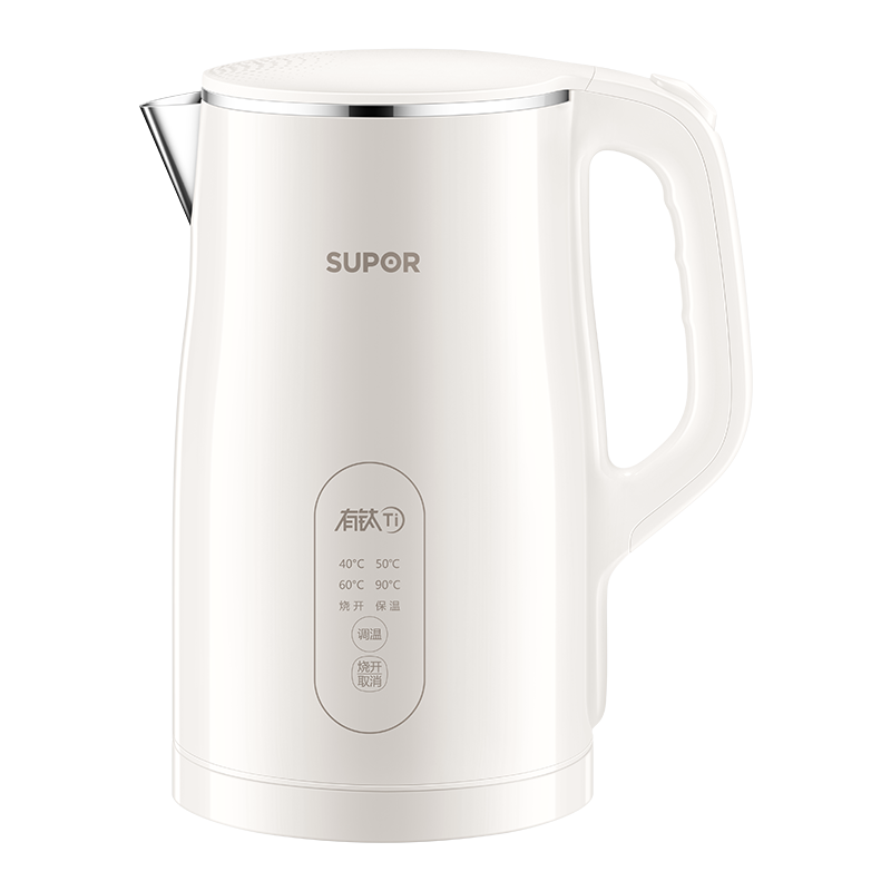苏泊尔(SUPOR)电水壶有钛内胆 2200W速沸烧水壶 1.7L大容量 多段调温长效保温 电热水壶 SW-17J83T