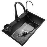 厨房水槽大单槽家用304不锈钢洗菜盆纳米水池台下盆洗菜池双槽改单槽