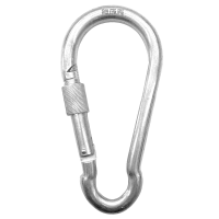 有成鑫 带锁安全钩 带螺母吊钩 挂钩 吊环 保险钩 4*40mm 个