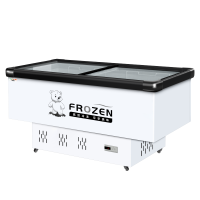 意黛斯(YIDAISI)平岛柜商用展示柜冷藏岛柜大容量卧式透明玻璃点菜柜冷冻烧烤海鲜店保鲜柜YDS-20PD 2米