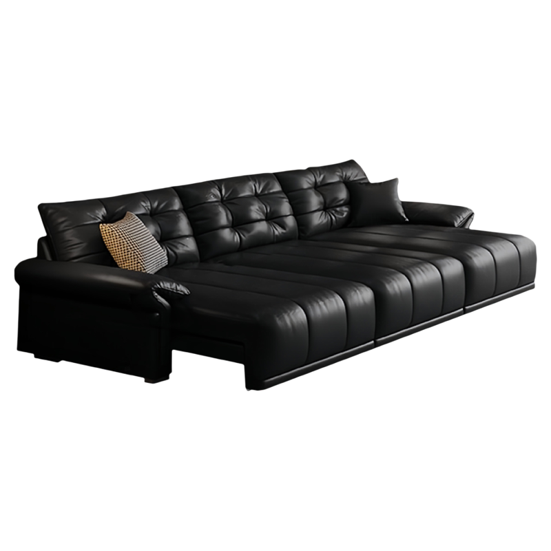 虔度意式极简真皮沙发头层牛客厅小户型直排简约意式轻奢现代皮艺沙发