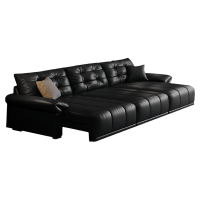 虔度意式极简真皮沙发头层牛客厅小户型直排简约意式轻奢现代皮艺沙发