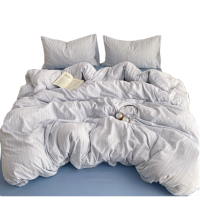 铭思沃 床笠四件套 浅蓝 1.2m床 套