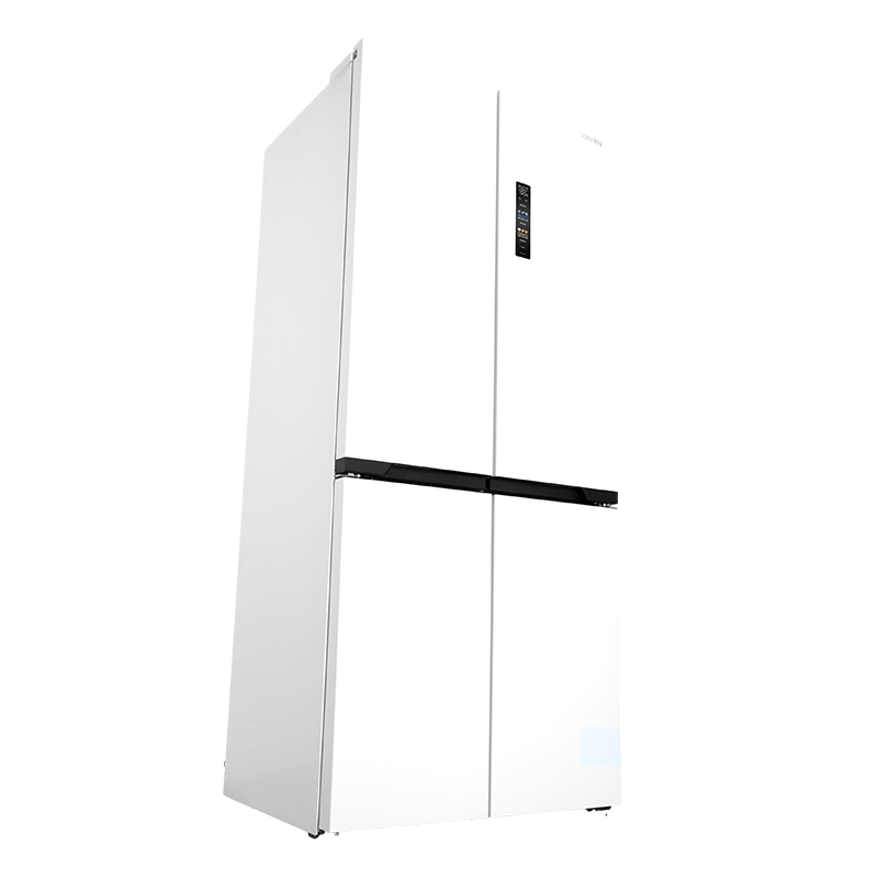 华凌美的出品60cm超薄零嵌入法式多门一级能效双系统不串味变频法式冰箱 HR-547WUFPZ白月光