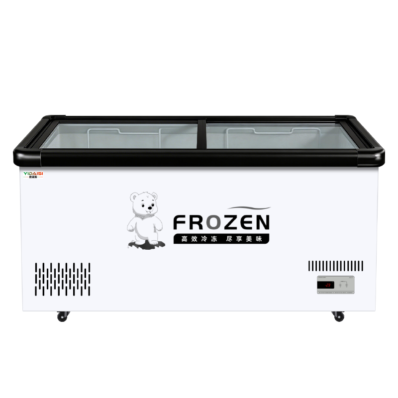 意黛斯(YIDAISI)商用展示柜冷藏深岛柜 冰柜商用大容量卧式展示柜透明玻璃冷冻烧烤海鲜店YDS-20SD 2米