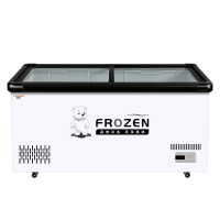 意黛斯(YIDAISI)商用展示柜冷藏深岛柜 冰柜商用大容量卧式展示柜透明玻璃冷冻烧烤海鲜店YDS-20SD 2米