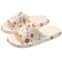 MVVWVV踩屎感拖鞋女夏季外穿2026新款室内家居浴室防滑家用eva凉拖男士 黑色[xx熊] 44-45适合43-44