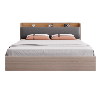 蕃蒂双人床带床垫+床头柜*1组