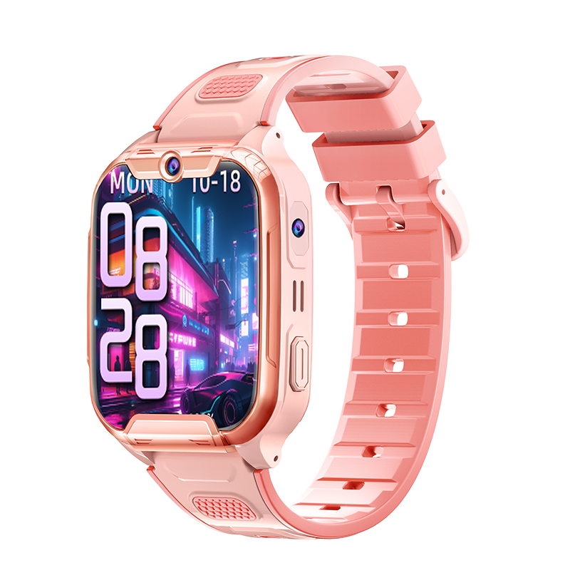 [免插卡0月租无限流量]华硕a豆儿童智能电话手表A8微信视频通话微聊支付拍照定位禁用无游戏小初高学生礼物 粉色