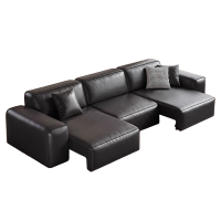 虔度大黑牛真皮多功能沙发电动可调节沙发床客厅豆腐块沙发