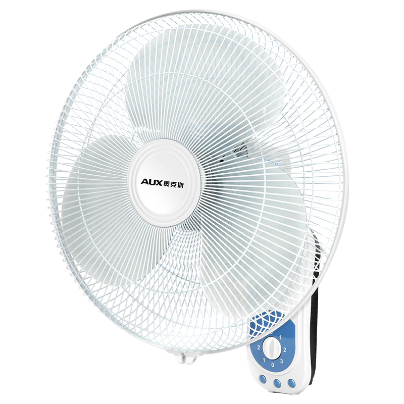 奥克斯循环扇壁扇壁客厅低噪挂摇头免打孔电风扇家用对流扇14寸遥控款 配延长线