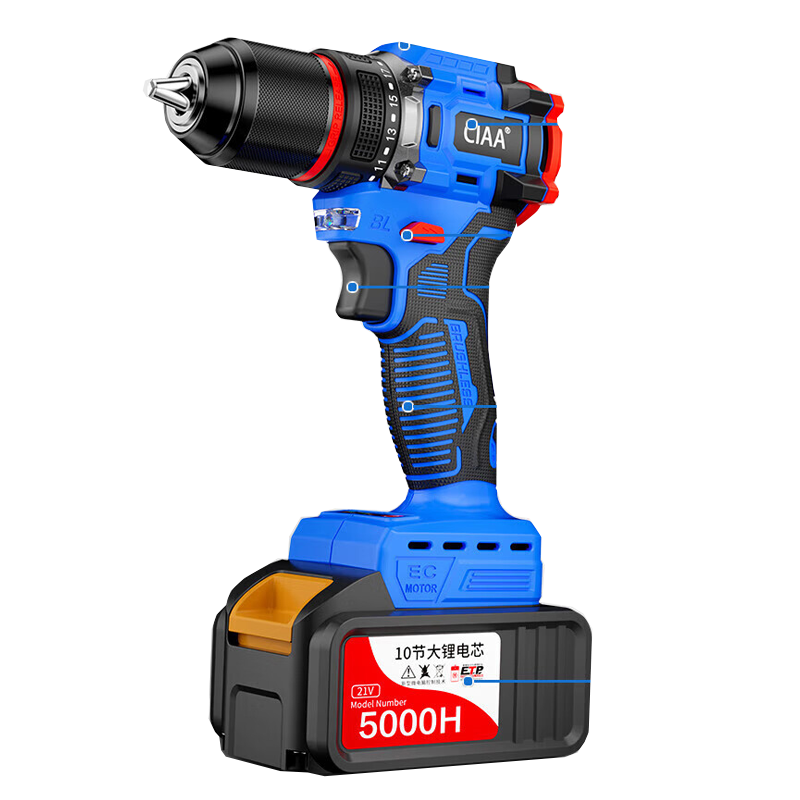 CIAA德国无刷手电钻小钢炮21V/16.8V大功率充电式可敲击锂电钻电动螺丝