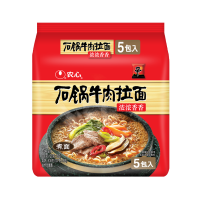 农心 石锅牛肉拉面五连包120g*5袋*2组 速食方便面 拉面食品 袋装面 泡面拉面