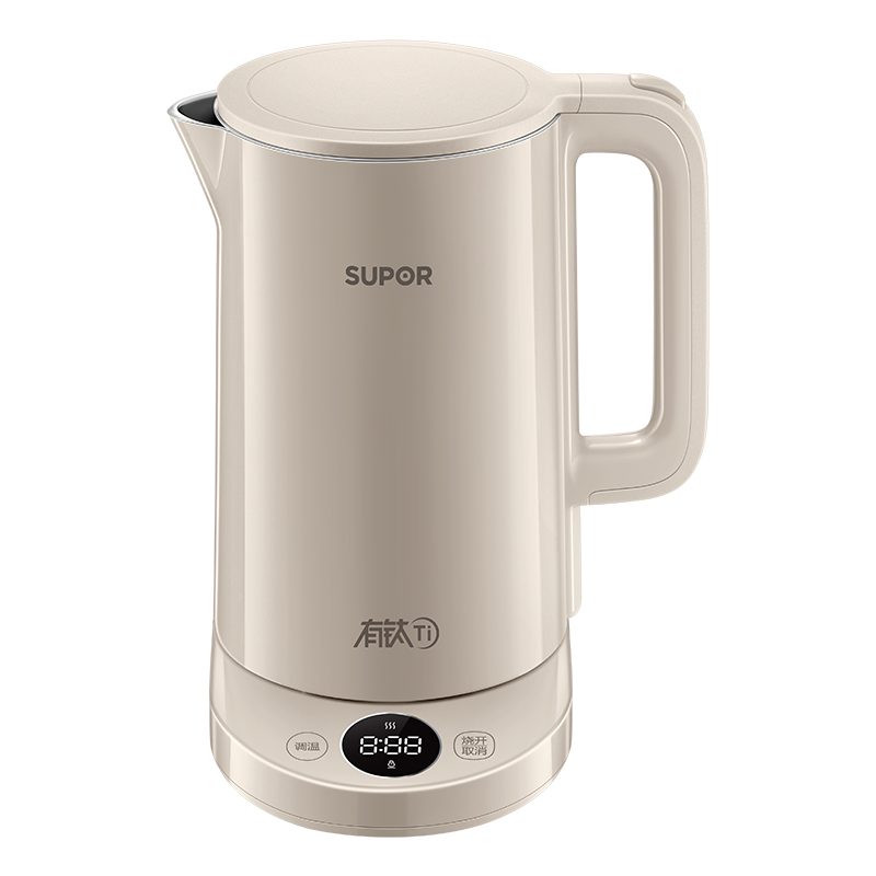 苏泊尔(SUPOR)电热水壶 有钛内胆 2200W速沸 烧水壶 多段调温保温 自动断电保温电水壶 SW-17J78T