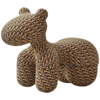 戴劲小马椅儿童动物座椅客厅休闲卡通坐凳沙发中号冰丝黄迪[冰丝料]