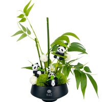 山之只 创意花艺熊猫爱竹 MZ0208 个