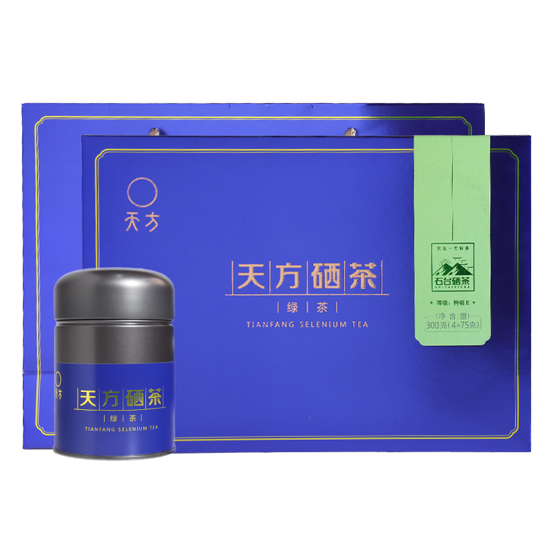 [中华特色]池州馆 2026年新茶春茶天方300g/盒特级硒茶 明前高山绿茶 礼盒装茶叶 石台硒茶 华东