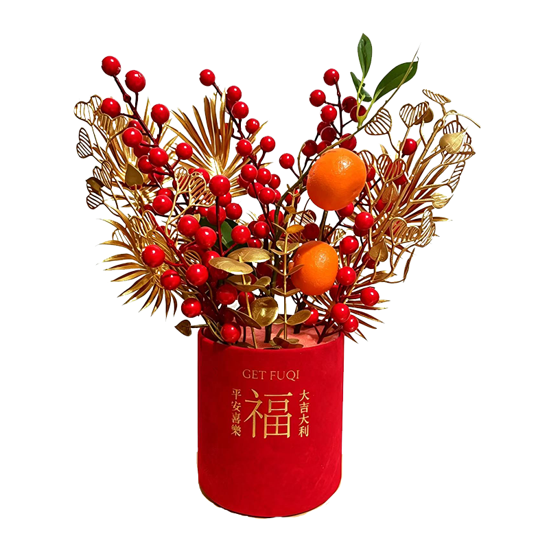 锦瑞星 装饰福桶摆件 红-1A 个