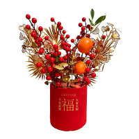 锦瑞星 装饰福桶摆件 红-1A 个