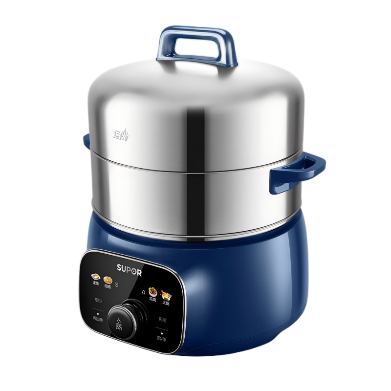 苏泊尔三层微电脑电蒸锅 ZN28YC88 不锈钢大容量防干烧设计