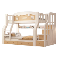 全实木上下床双层床樱桃木高低床大人多功能小户型儿童床上下铺床二层