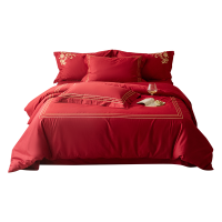 伊伊爱 全棉婚庆刺绣四件套