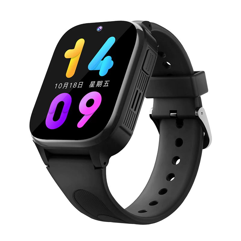 [免插卡0月租]华硕a豆儿童智能电话手表A5微信视频通话微聊支付拍照多重定位禁用无游戏小初高学生礼物 黑色