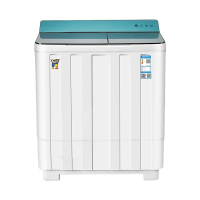 小鸭12公斤双缸洗衣机半自动双缸双筒家用大容量波轮洗脱两用 可单洗单脱水 海沫绿