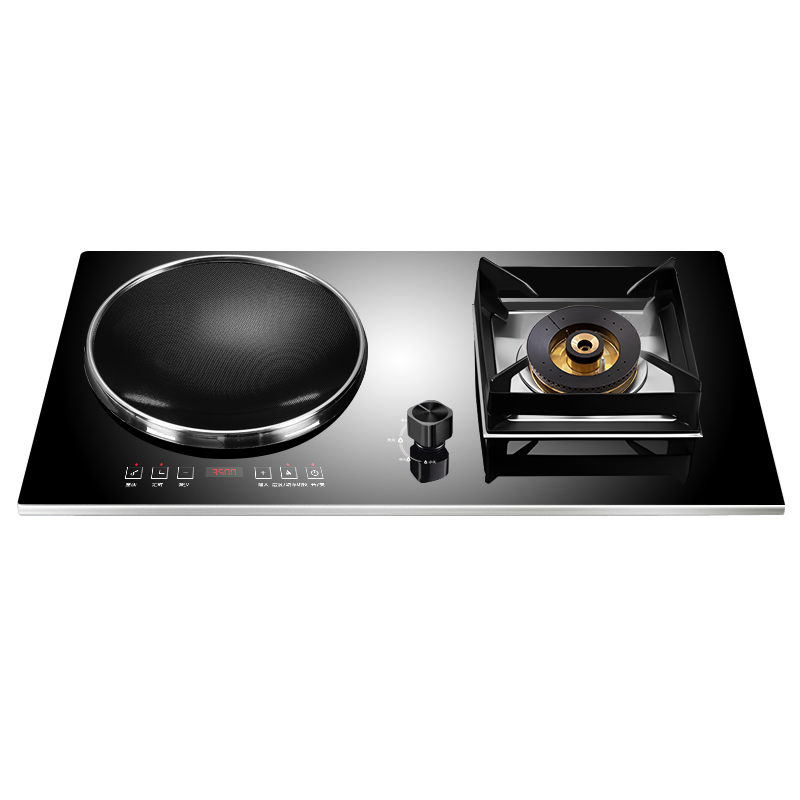 欢呼好太太 [3500W+铜盖]气电灶凹面电磁炉煤气灶二合一电一气两用灶嵌入式一体燃气灶双灶双眼灶天然气A030