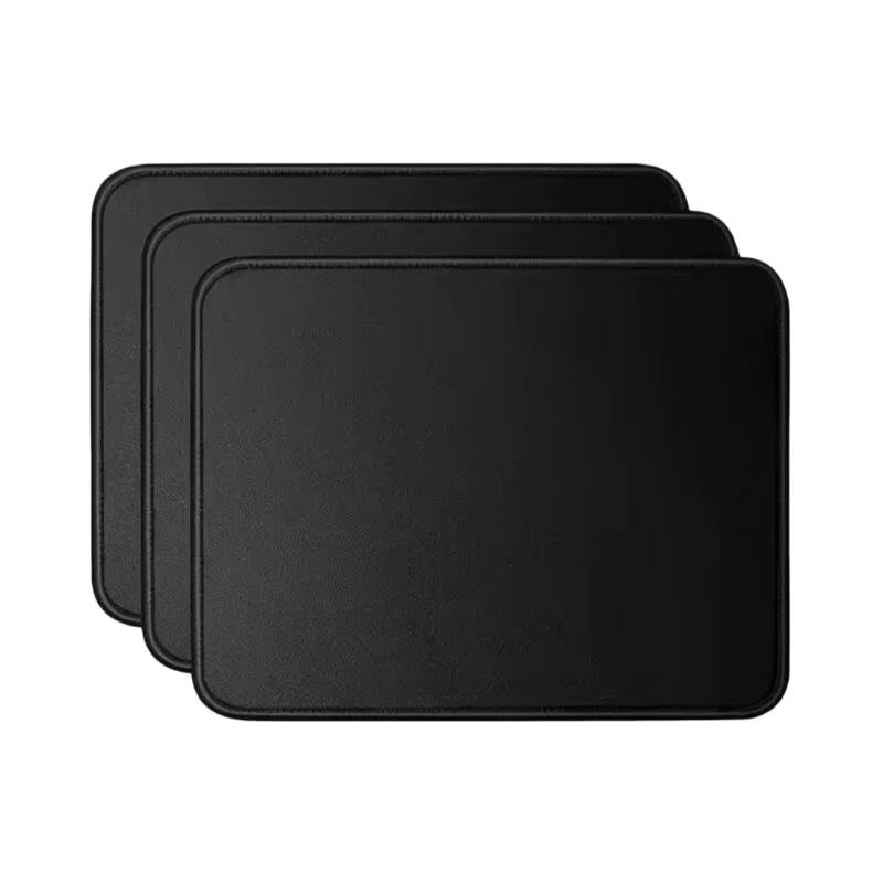 苏宁宜品竞黑大号游戏鼠标垫25*20cm塑料材质超耐磨电竞专用单面设计