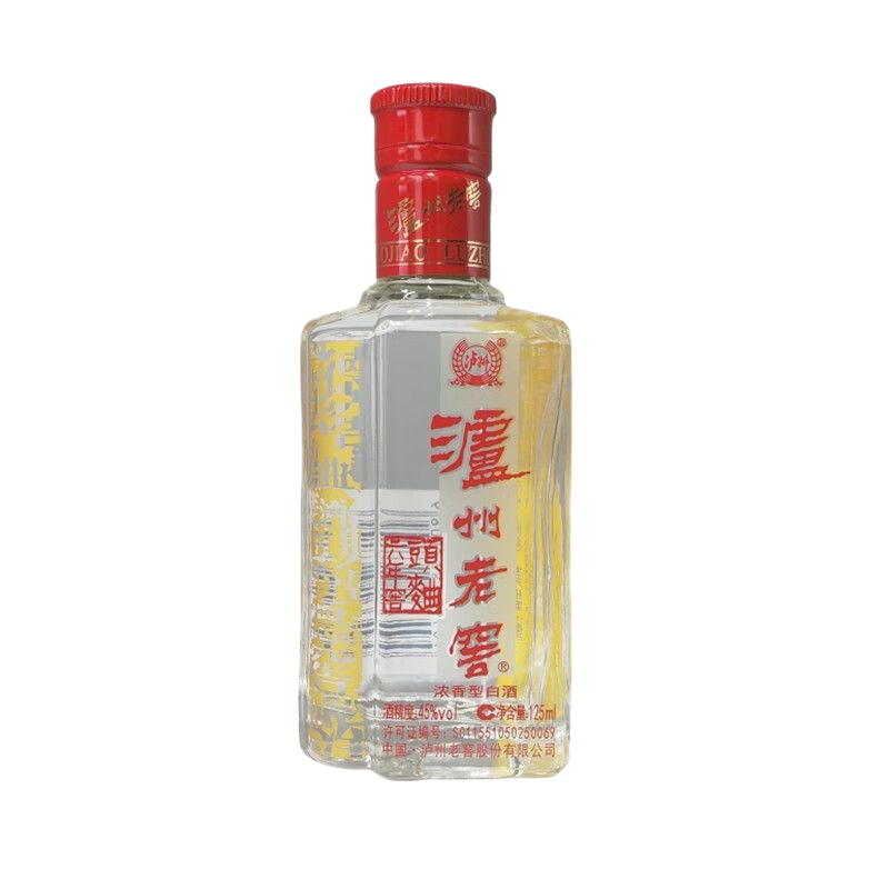 泸州老窖 六年窖头曲45度125ml*4瓶 浓香型纯粮白酒自斟自饮