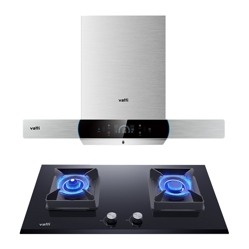 华帝(vatti)21立方烟灶套餐挥手欧式i11124+53BF天然气抽油烟机灶具套餐蒸水洗4.5kW燃气灶防干烧灶具