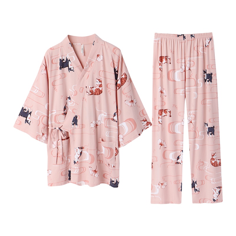 安之伴特卖针织优质韩尔棉印花七分袖男套装31931711690