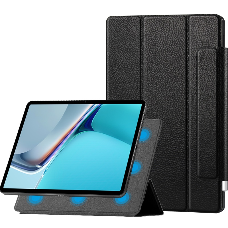 久宇 华为MatePad11真皮保护套10.95英寸智能磁吸双面夹2021平板电脑DBY-W09头层牛皮带笔槽休眠皮套
