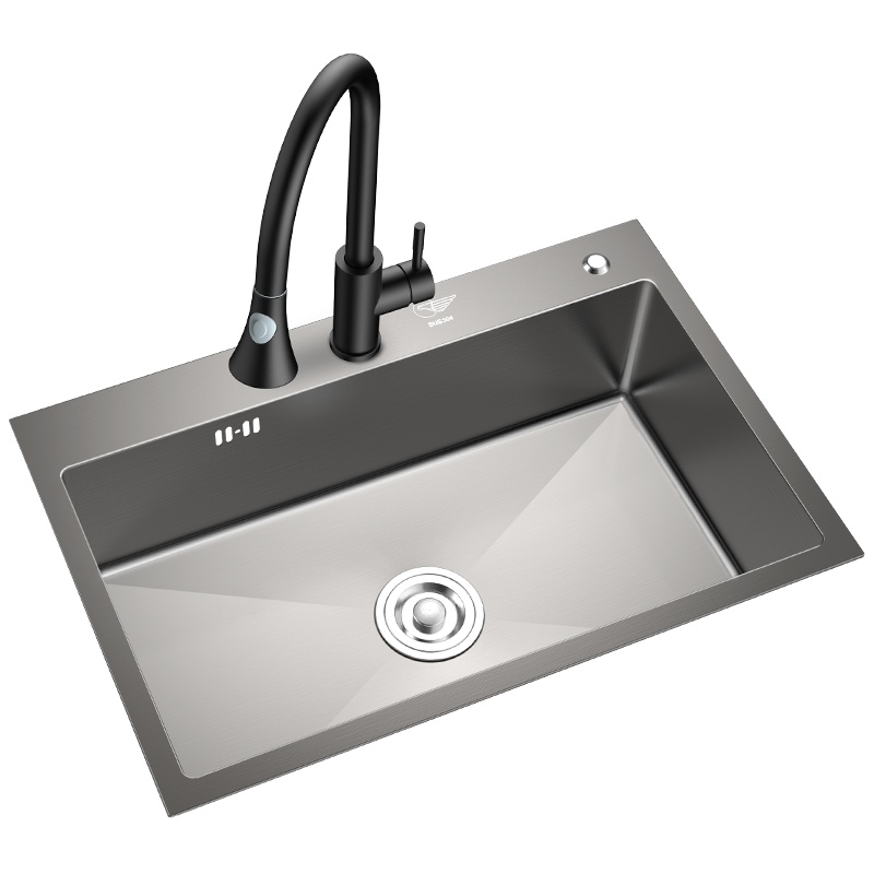 东鹏卫浴(DONGPENG)黑色手工水槽304不锈钢水槽双槽纳米水槽洗菜池洗菜盆双槽洗碗槽厨房水槽厨盆