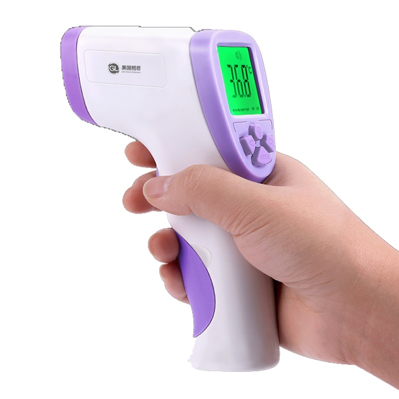 GL)家用测试仪非接触式高精度红外体温枪宝宝温度计儿童婴儿电子体温计新品额温枪PA-1 紫色