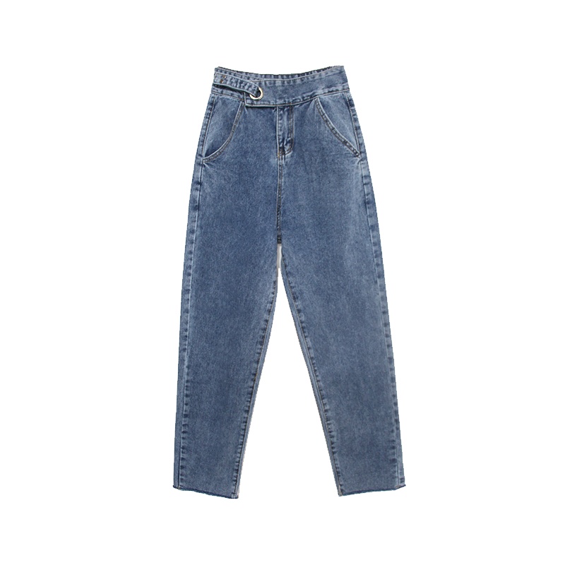 天淳尔冬款 高腰复古哈伦老爹加绒牛仔裤CYS-C601