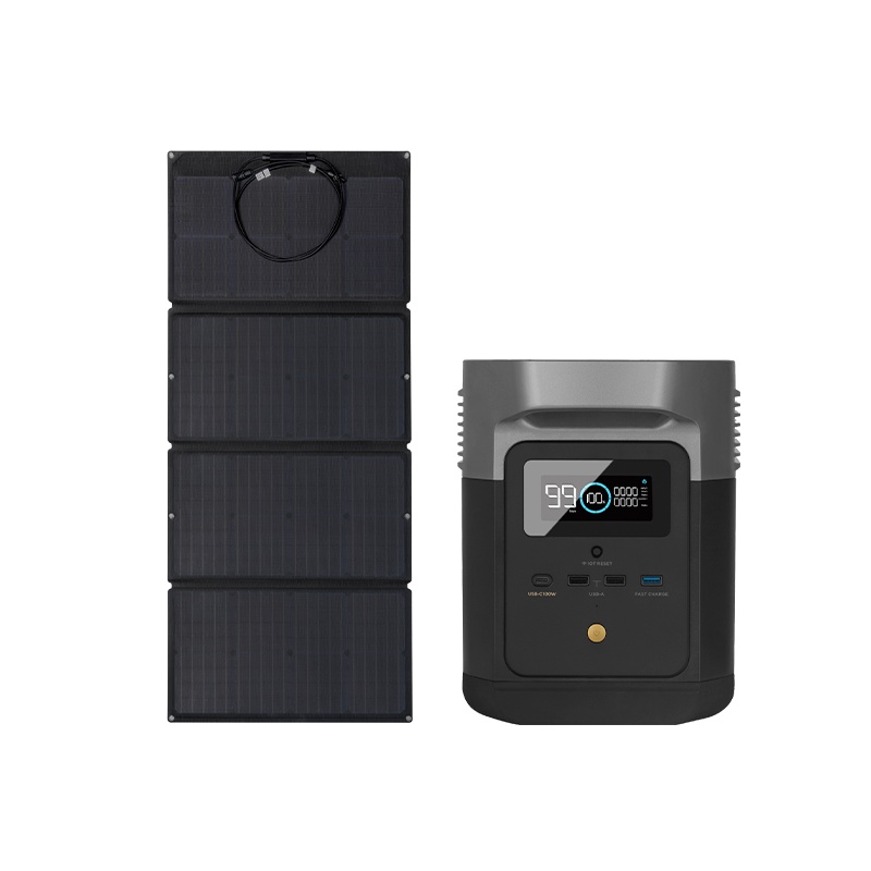 EcoFlow户外移动电源应急露营车载220v 1400w便携大功率DELTA mini+160W太阳能板