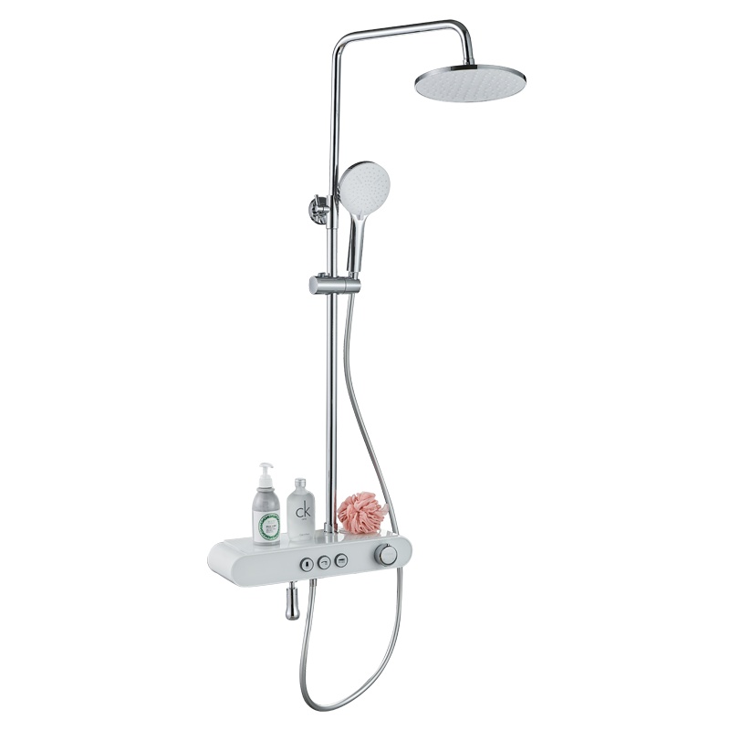 [惠]卡贝黑色淋浴花洒套装淋雨喷头恒温暗装挂墙式沐浴器