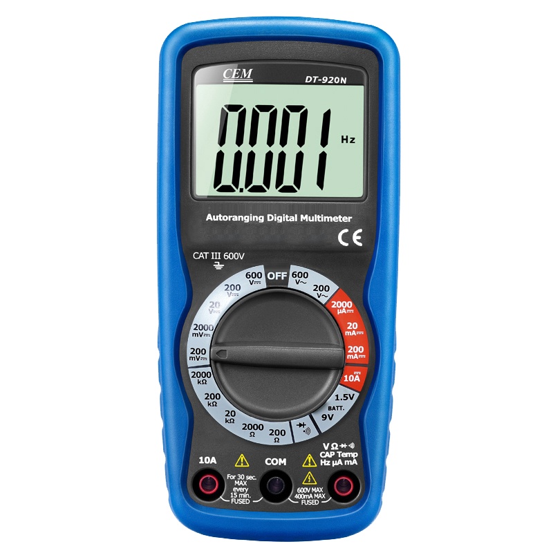 CEM华盛昌自动量程数字万用表万能表电压电流测试DT-920N