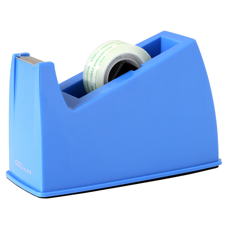 得力(deli)810大号灰色胶带座封箱器 小号胶带切割器 通用透明胶带切割机底座桌面办公文具 适用18mm以下胶带