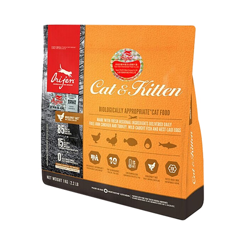 原始猎食渴望Orijen 爱猫鸡肉配方全猫粮 1kg加拿大进口增肥护肤猫主粮幼猫成猫猫干粮