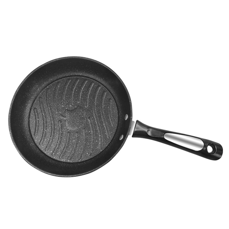 荣事达聚满格平底锅麦饭石色煎锅24cm不粘锅煎炒锅RSDJG+