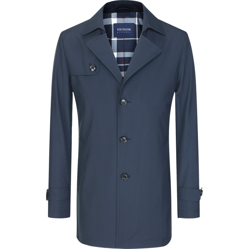 Youngor/雅戈尔秋冬新品男士商务休闲藏青风衣外套003FQA